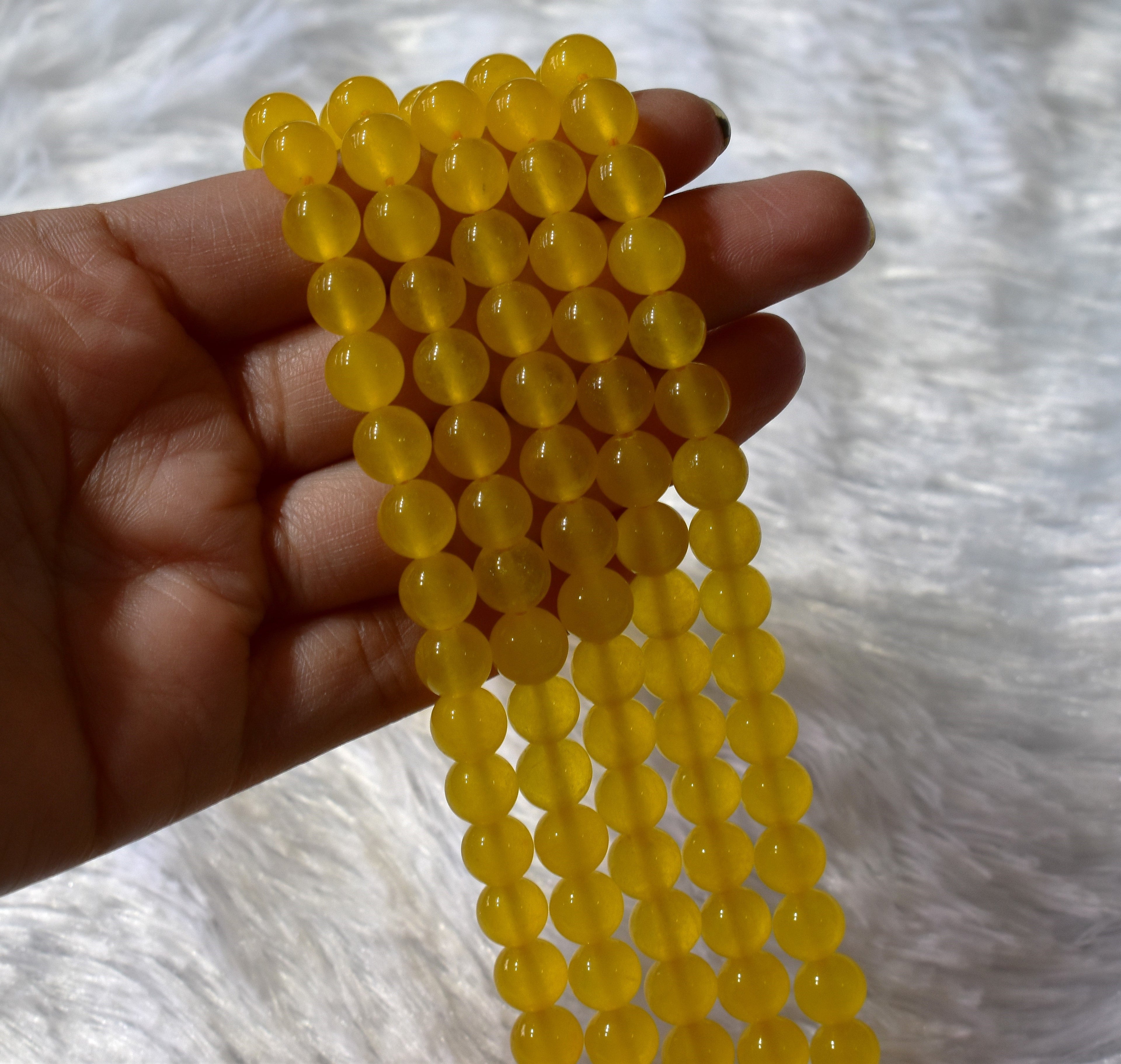 Yellow Jade Gemstone Beads, Crystal Beads for Jewelry.  DestGlow