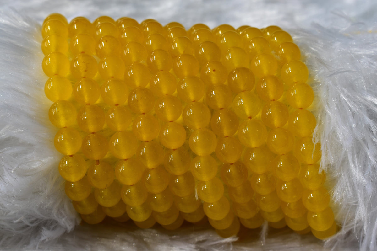 Yellow Jade Gemstone Beads, Crystal Beads for Jewelry.  DestGlow