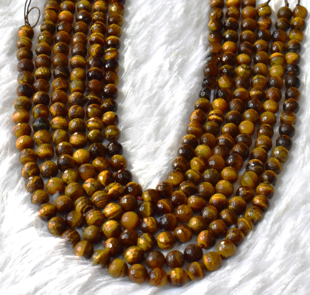 Tiger eye Faceted Beads, Crystal Beads for Jewelry.  DestGlow