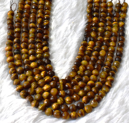 Tiger eye Faceted Beads, Crystal Beads for Jewelry.  DestGlow