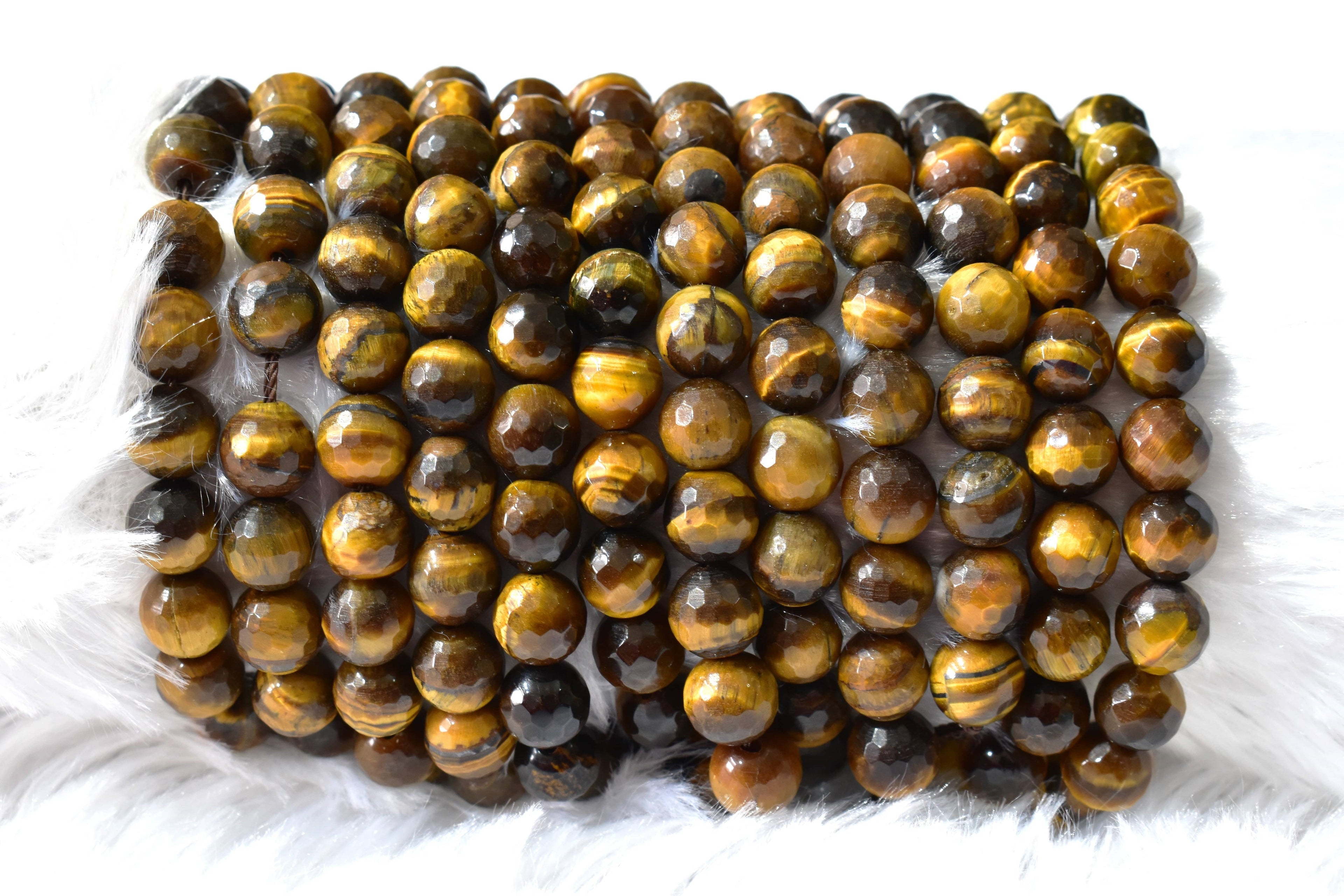 Tiger eye Faceted Beads, Crystal Beads for Jewelry.  DestGlow