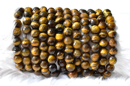 Tiger eye Faceted Beads, Crystal Beads for Jewelry.  DestGlow