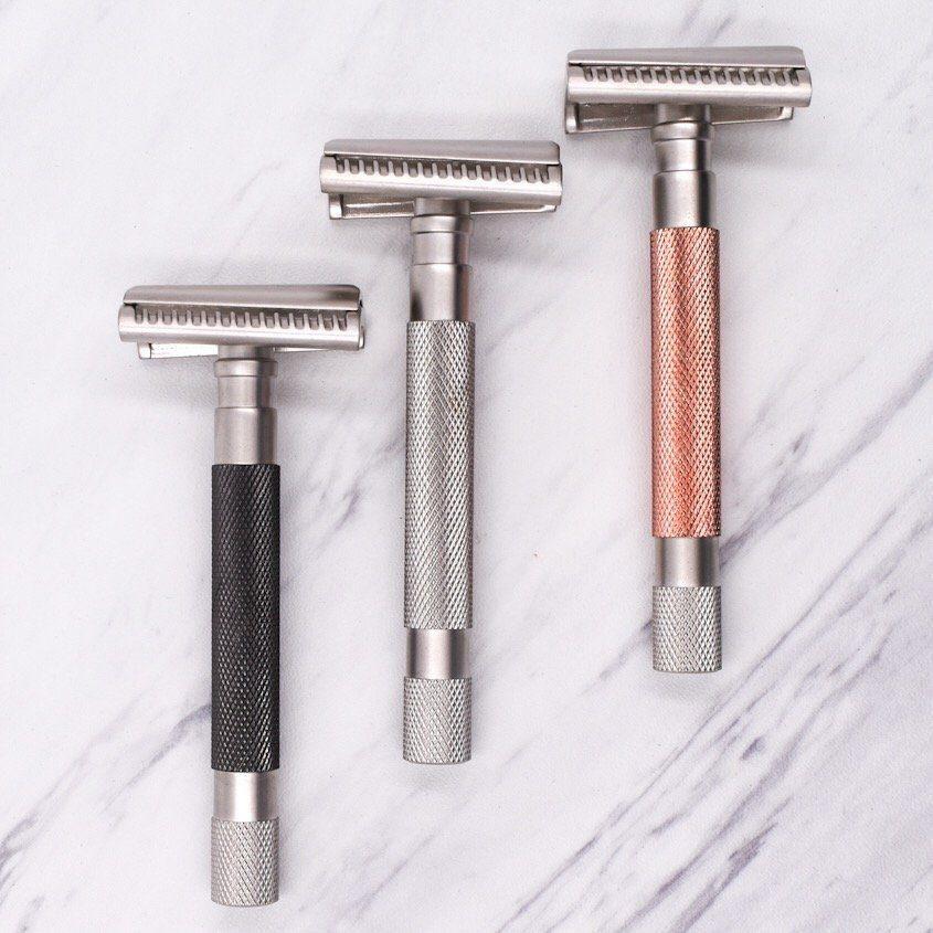 Parker 55SL-RG Rose Gold Semi Slant 3 Piece Safety Razor by Pasteur Pharmacy