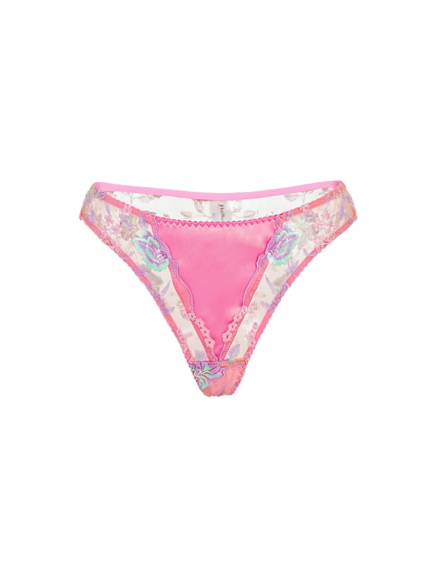 Pink Floral Thong - accessories