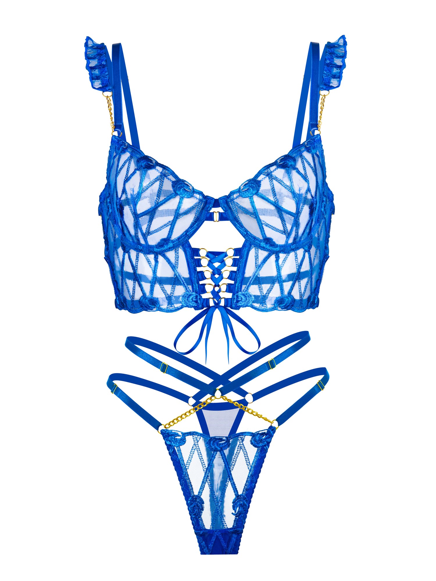 Adriana Pearl Blue Adjustable Set