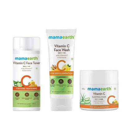 Mamaearth Vitamin C - Face Wash &amp; Face Toner &amp; Sleeping Mask