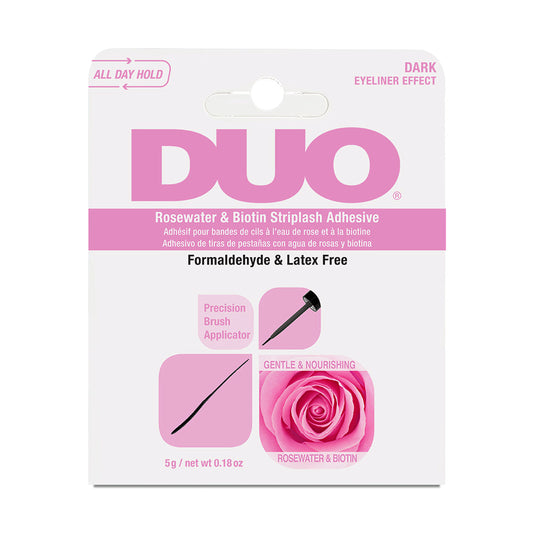 DUO Brush On Striplash Adhesive - Rosewater &amp; Biotin (Dark) - DestGlow