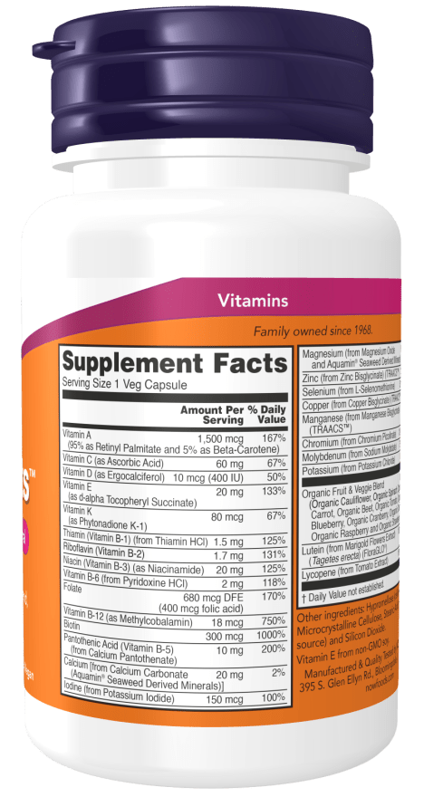 Daily Vits™ Veg Capsules - Multivitamin &amp; Mineral by Country Life Natural Foods