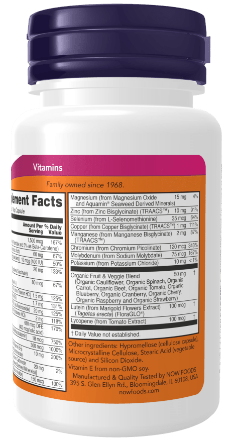 Daily Vits™ Veg Capsules - Multivitamin &amp; Mineral by Country Life Natural Foods