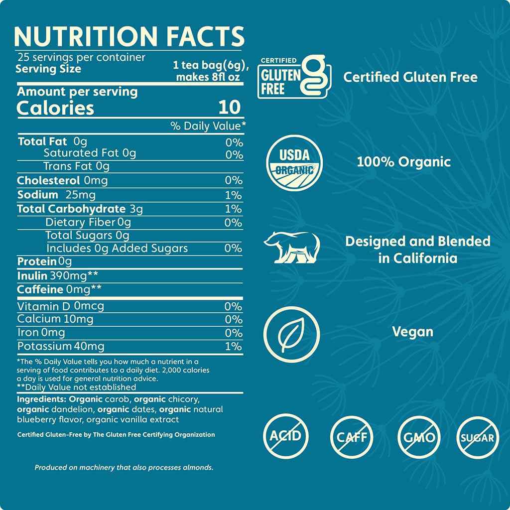 Blueberry Vanilla Chicory Herbal Tea