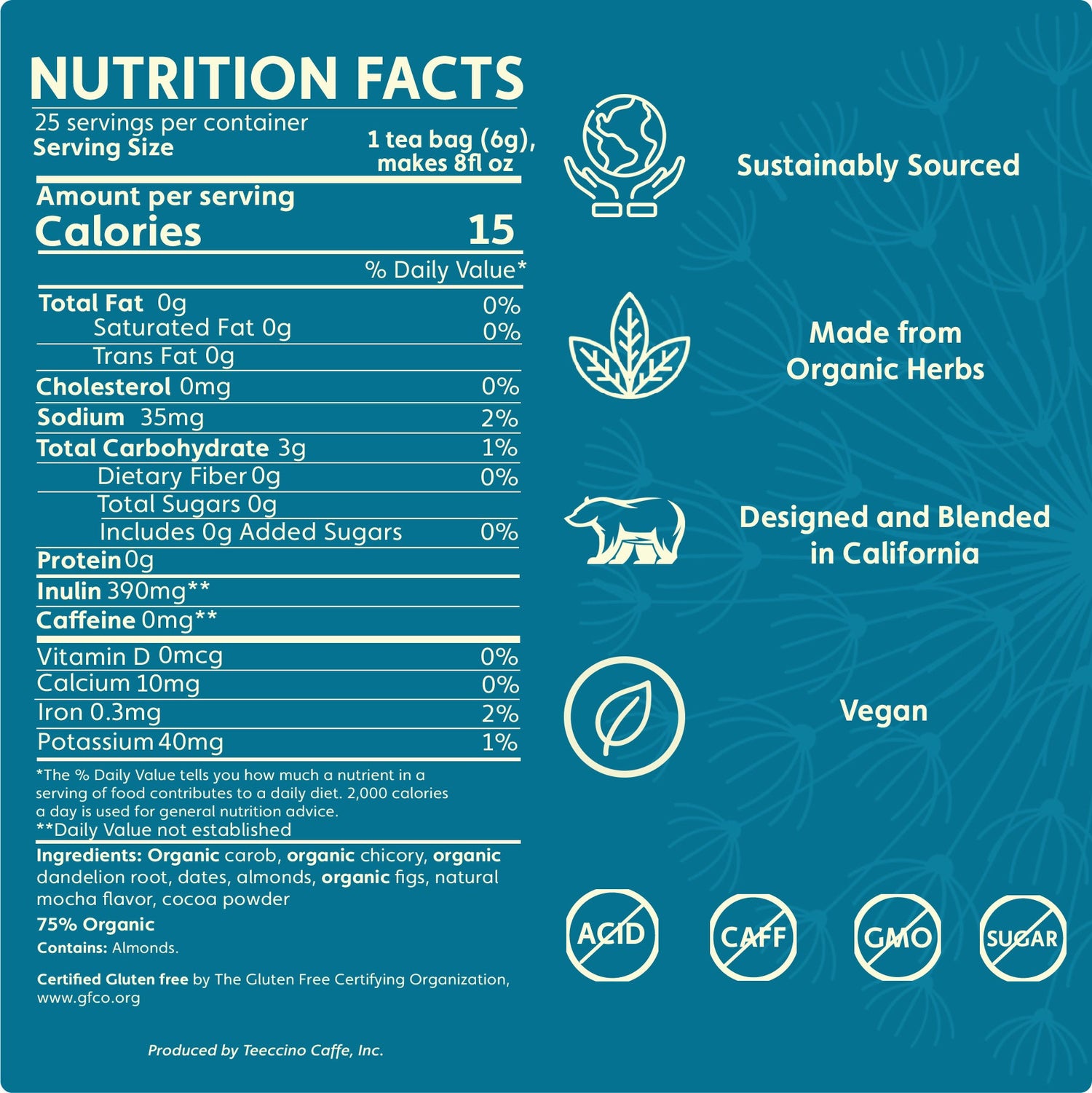 Dandelion Mocha Roasted Herbal Tea 