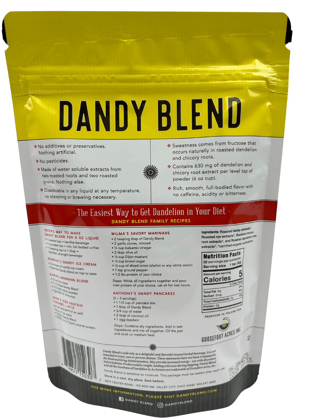 Dandy Blend, Organic, Instant Beverage by Country Life Natural Foods
