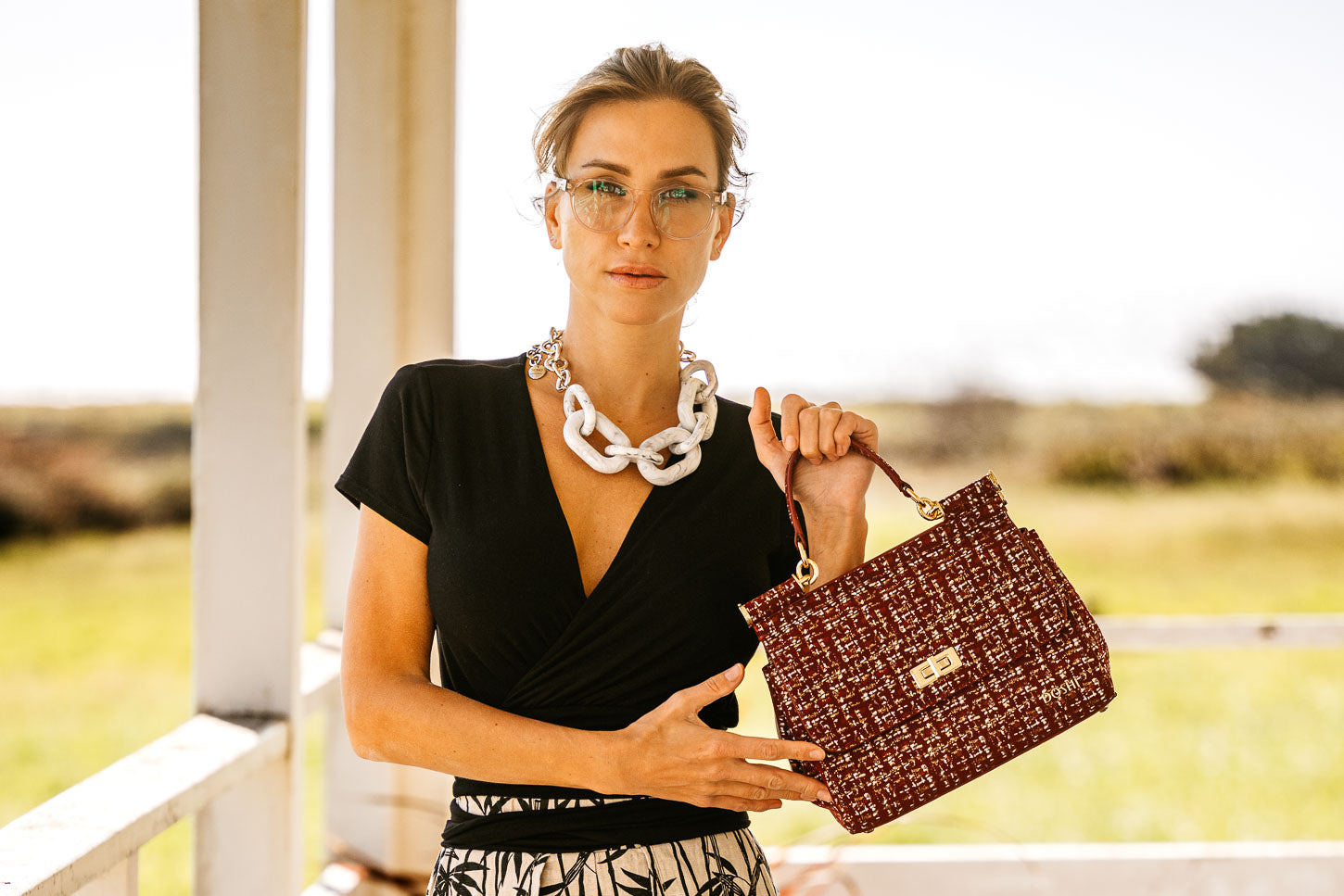Lady Bag 3 - Printed Royal Red by Doshi FCSA