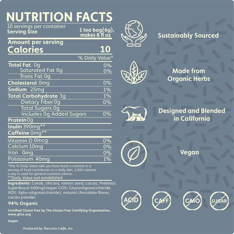 Dark Chocolate Prebiotic SuperBoost Herbal Tea