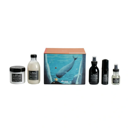 Davines OI Luxe Holiday Set: Shampoo, Conditioner, All in One Milk, Souffle, Oil by Nava Beauty