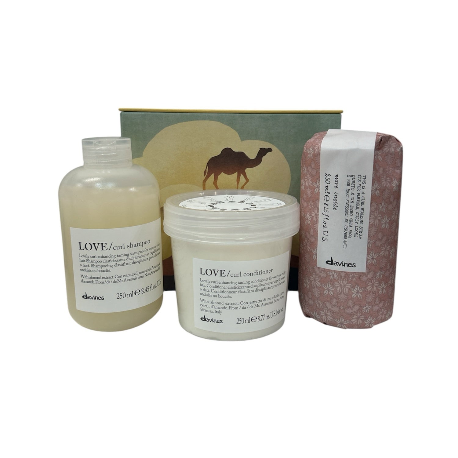 Davines LOVE CURL + MI Gift Set: Curl Shampoo &amp; Conditioner 8.5 Oz + This is A CURL Building Serum 8.45 Oz by Nava Beauty
