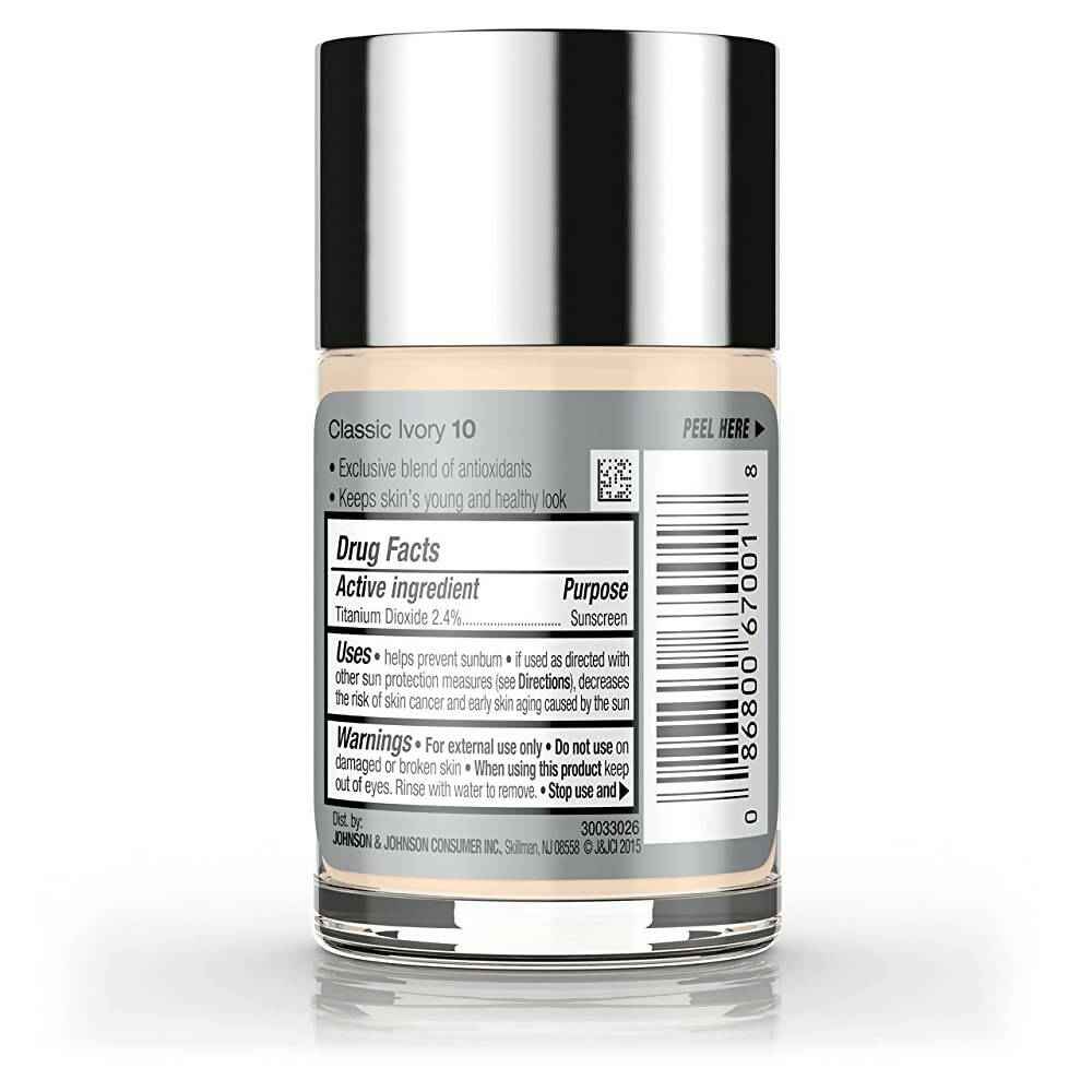 Neutrogena Healthy Skin Liquid Makeup Foundation, Broad Spectrum SPF 20 Feverfew,Classic Ivory