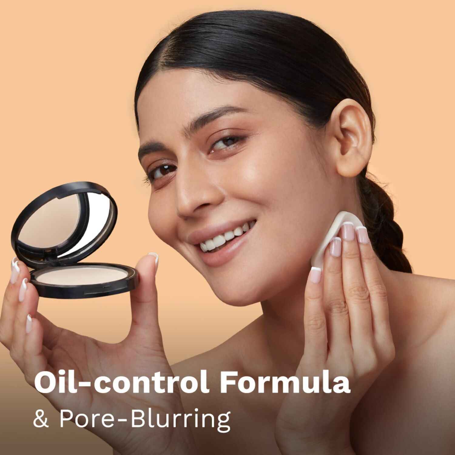 Pilgrim Classic Nude Matte Finish Compact Powder Absorbs Oil, Conceals &amp; Gives Radiant Skin