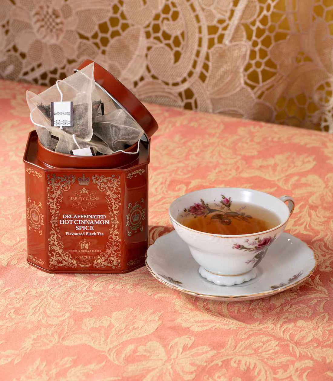 Decaf Hot Cinnamon Spice, HRP Tin of 30 Sachets