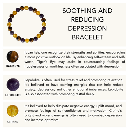 Soothing and Reducing DEPRESSION Crystal Bracelet  DestGlow