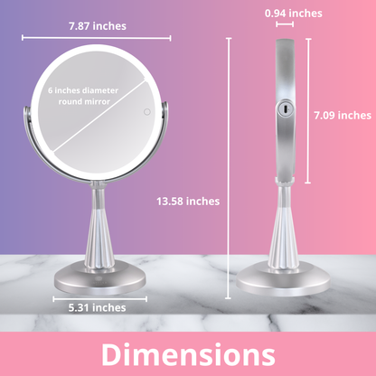 Lily InBella  LED Vanity Mirror – Adjustable Light &amp; 360° Rotating