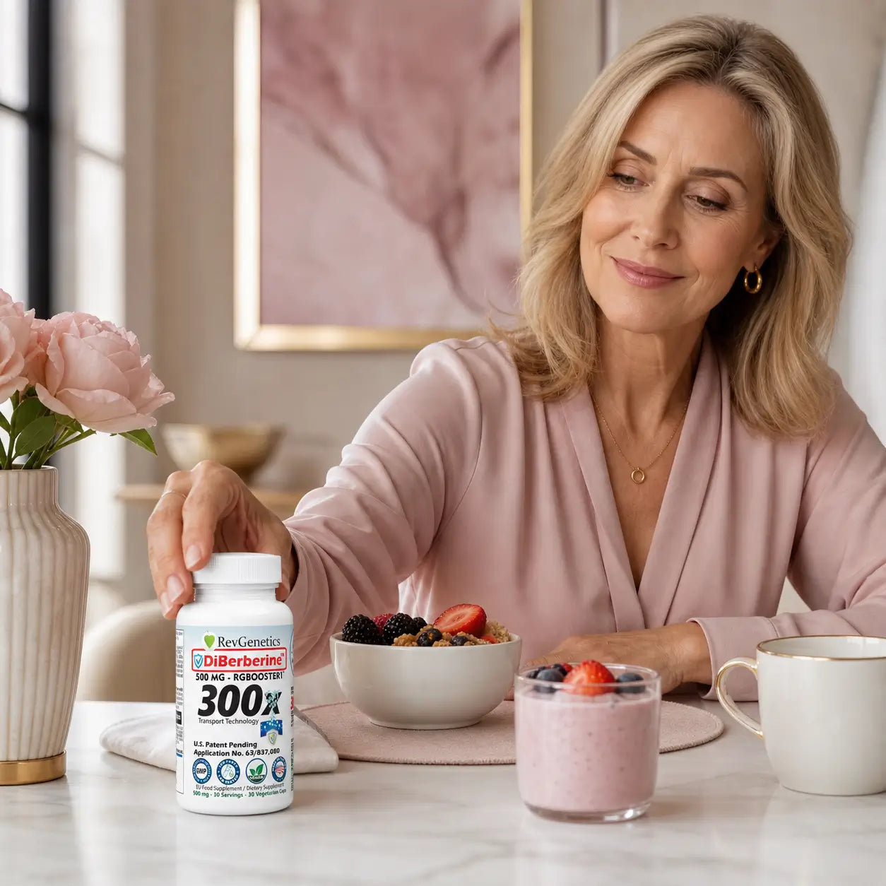 DiBerberine 300x: Dihydro Berberine Enteric + 300x Patent Pending Booster by RevGenetics