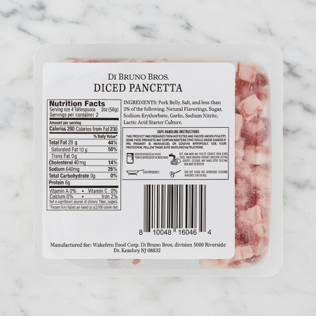 Diced Pancetta by Di Bruno Bros.