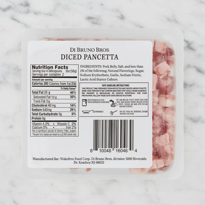 Diced Pancetta by Di Bruno Bros.