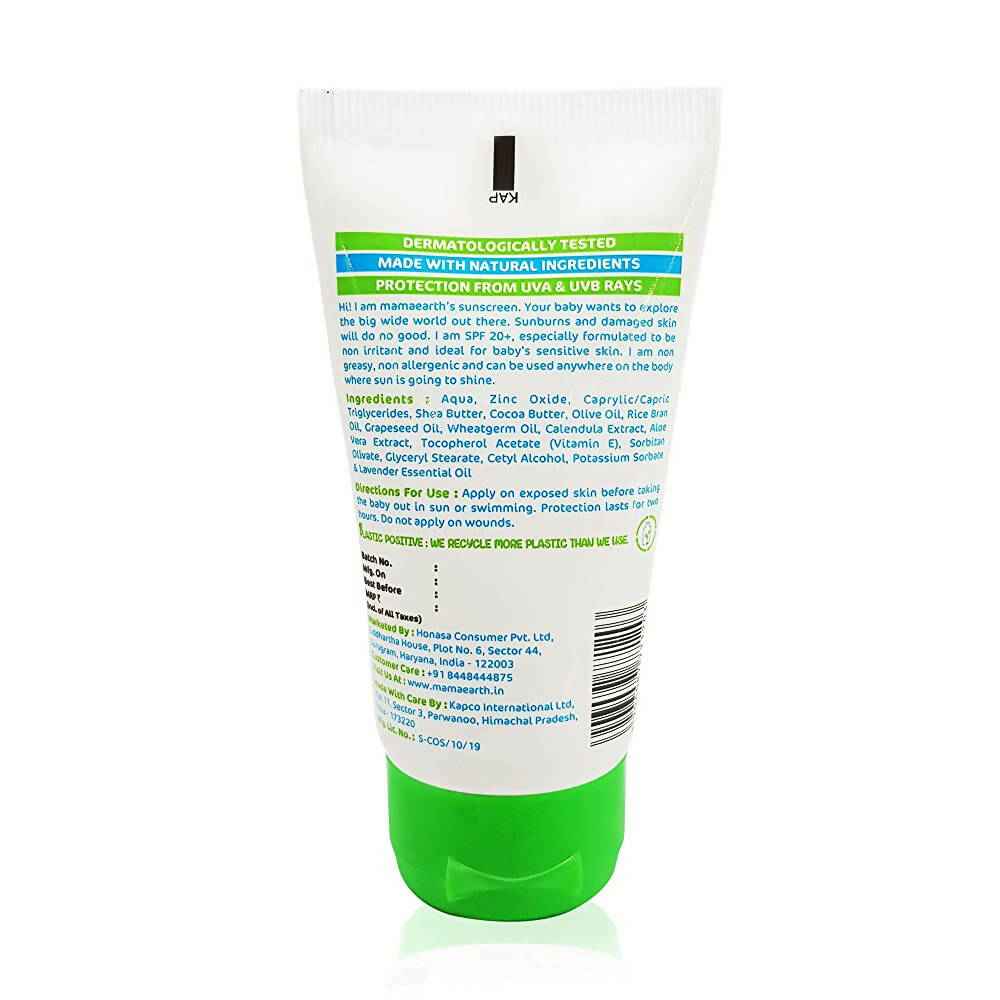 Mamaearth Mineral Based Sunscreen Baby Cream For Protects from UV Rays &amp; Deeply Nourishing &amp; Soothing