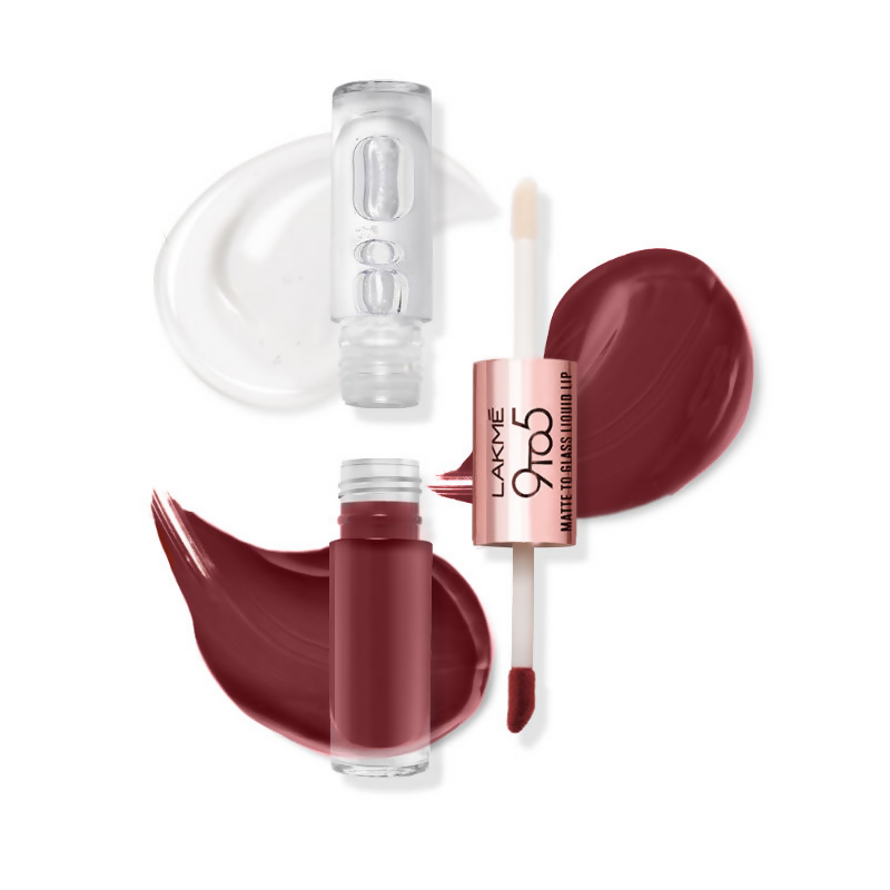 Lakme 9 To 5 Matte To Glass Liquid Lip - Rose