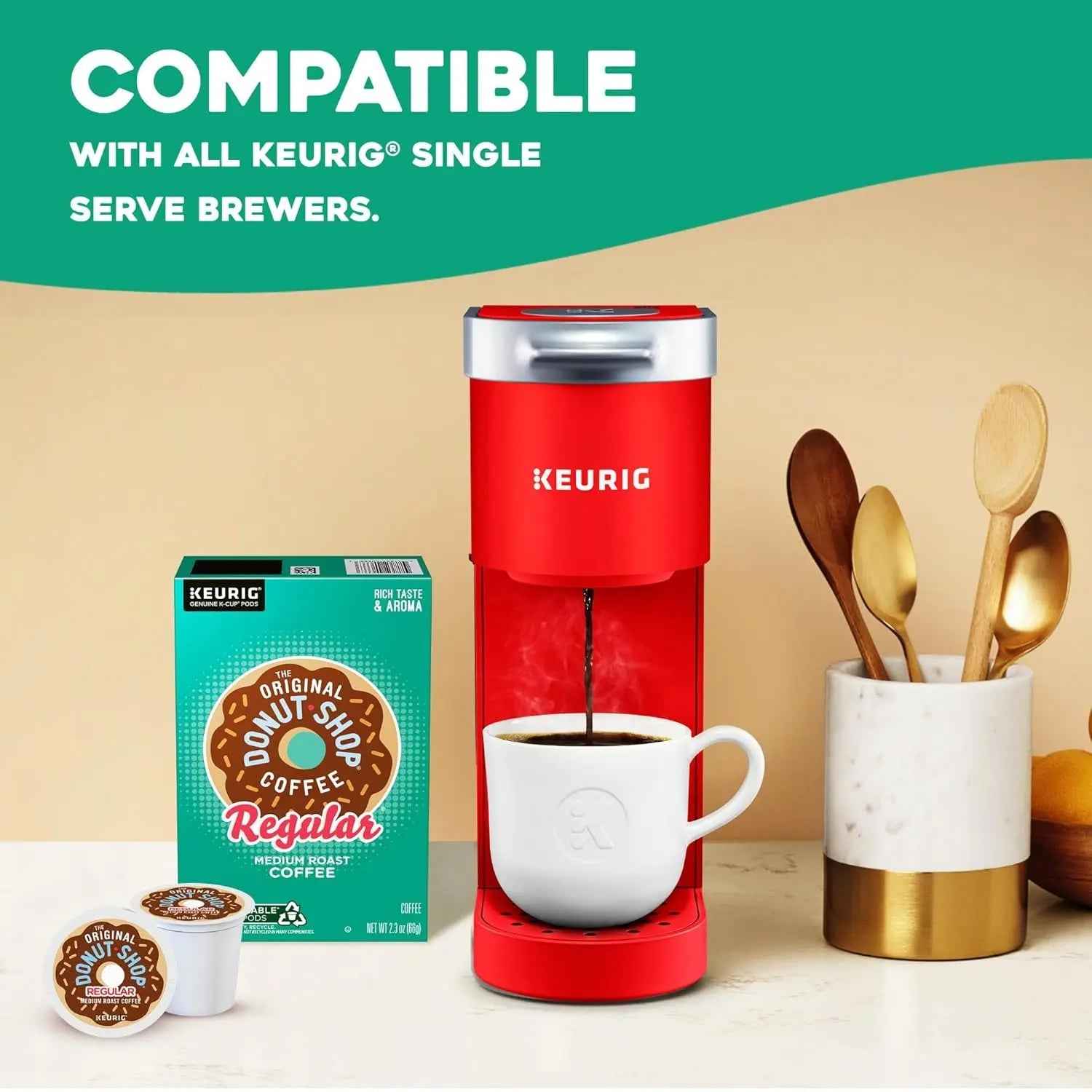 The Original Donut Shop Medium Roast K-Cup Pods – 48 Count, Single-Serve Coffee