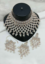 Joban Fashion White Stone Work With Pearl Work Necklace Set