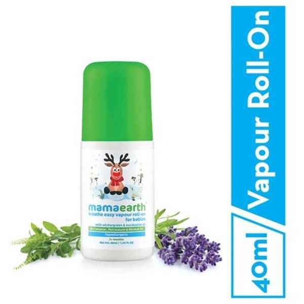 Mamaearth Baby Breathe Easy Vapour Roll-On For Relieves Congestion &amp; Promotes Easy Breathing