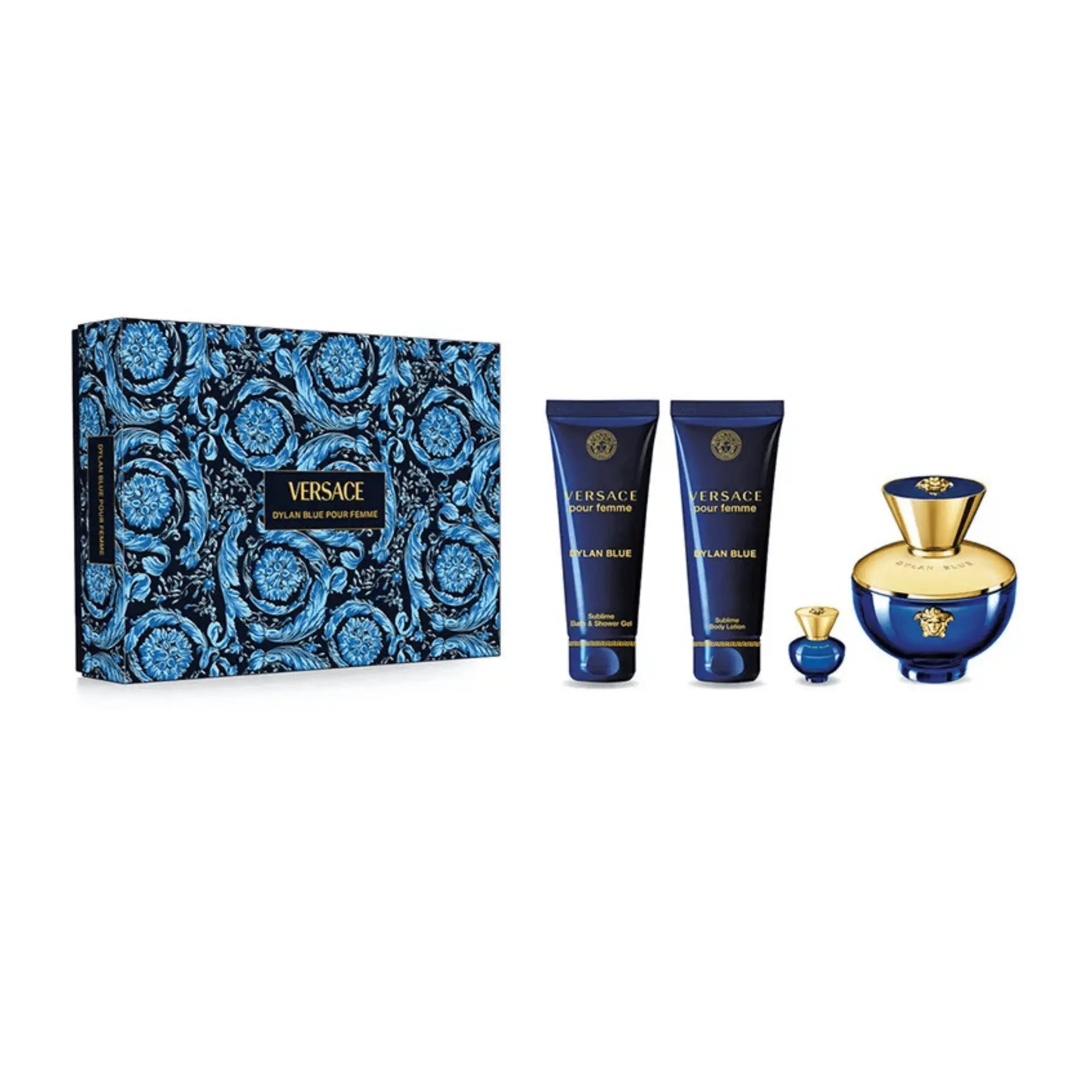 Dylan Blue By Versace For Women 4Pcs Set EDP Spray by perfumesandrea