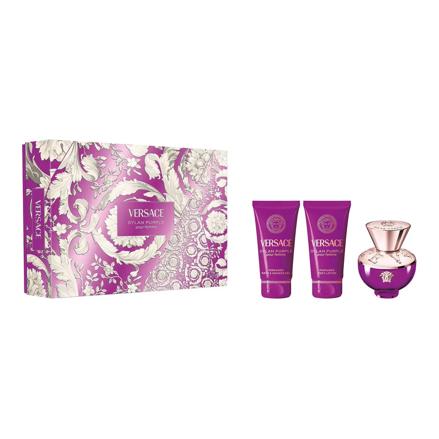 Dylan Purple By Versace For Women 3Pcs Set EDP Spray (1.7oz) by perfumesandrea