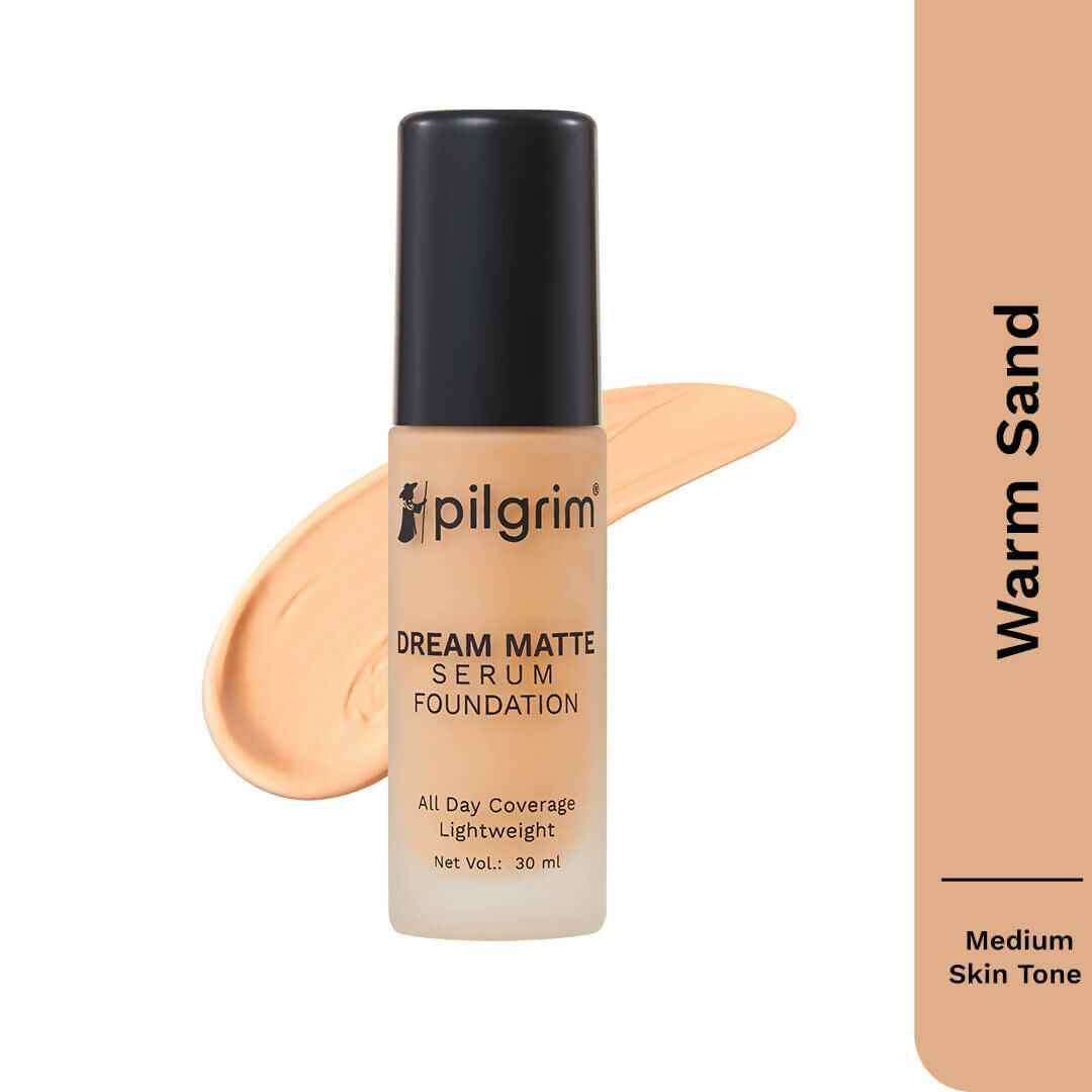 Pilgrim Dream Matte Serum Foundation With Matte &amp; Poreless All Day Coverage Lightweight - Warm Sand
