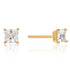 New Sterling Princess Cut Cubic Zirconia Studs