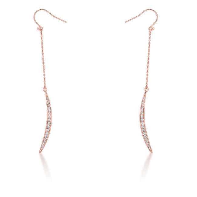 Luna 0.5ct CZ Delicate Moon Drop Earrings