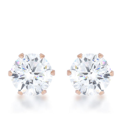 Avera Reign 3.4ct CZ Stainless Steel Stud Earrings
