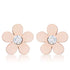 Daisy 0.3ct CZ Stainless Steel Flower Stud Earrings