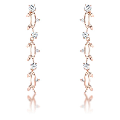 Avera 1.1Ct Vine Design Plated Earrings