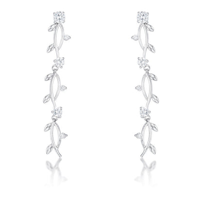 Avera 1.1Ct Vine Design Plated Earrings