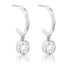 7mm Cz Plated Drop Hooplet Earrings