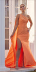 Nox Anabel E1039 Sexy Floor Length One Shoulder Drape Sash Dress by DiscountDressShop