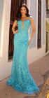 Nox Anabel E1274 Long Sequin Embroidered Applique Evening Gown by DiscountDressShop