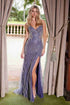 Nox Anabel E1530 Fitted Floor-Length Dress With A Fully Beaded Applique V-Neckline by DiscountDressShop