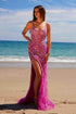 Nox Anabel E1531 Long Dress Fully Beaded Applique V-Neckline by DiscountDressShop
