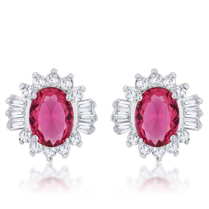 Chrisalee 3.3ct CZ Classic Stud Earrings in Pink