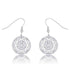 .95 Ct Interlocking Circle and CZ Earrings