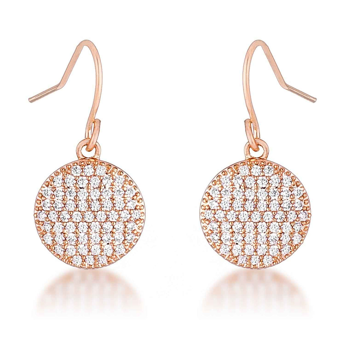 .6 Ct Elegant CZ Plated Disk Earrings